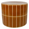 Table basse ronde en grès moutarde d42cm - Karoz