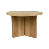 Table basse ronde en panneau de bois naturel d50cm - Sienna