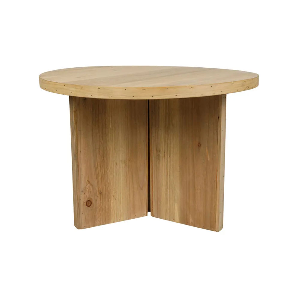 Table basse ronde en panneau de bois naturel d50cm - Sienna