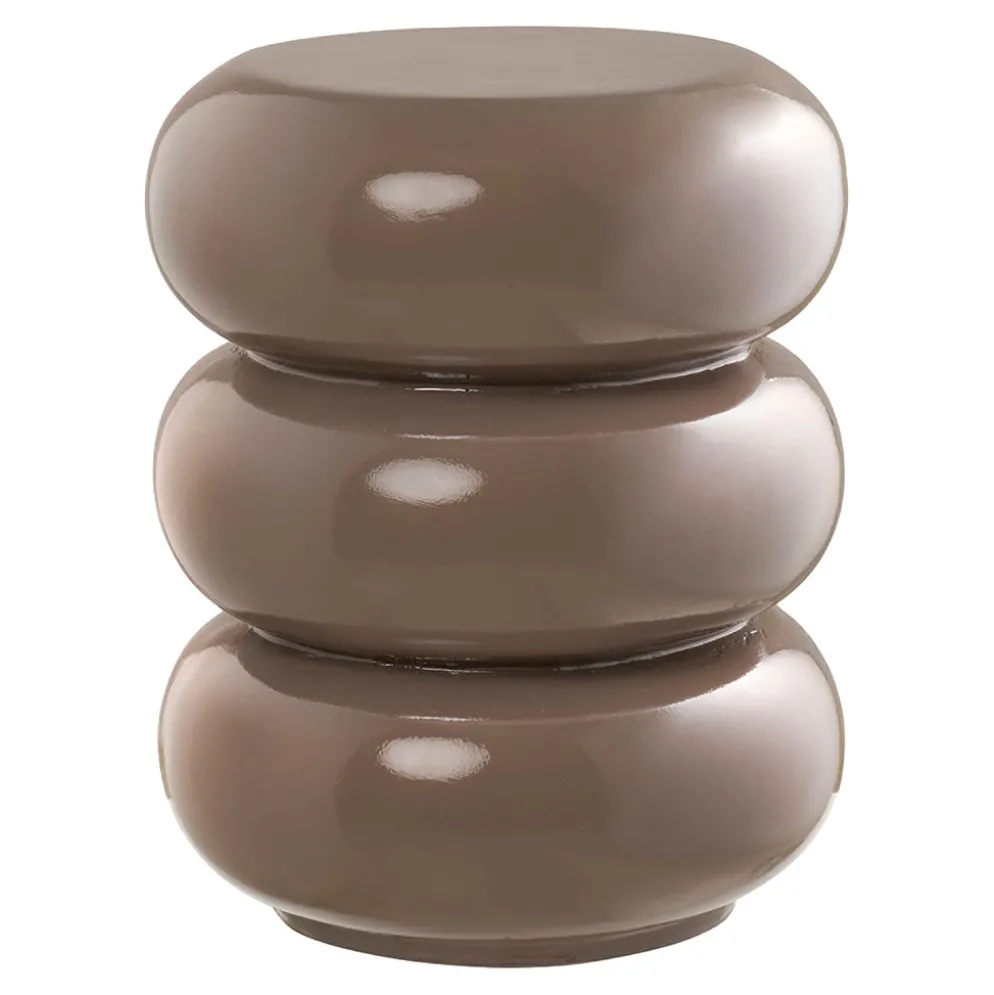 Table d'appoint en verre brun d34cm - Rosa