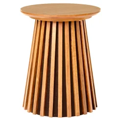 Table d'appoint ronde en bois naturel d40cm - Olivia