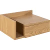 Table de chevet murale en bois naturel 1 tiroir 40x32cm - Ashlan