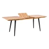 Table de jardin avec rallonge en acacia écru 210-160x80cm - Santo