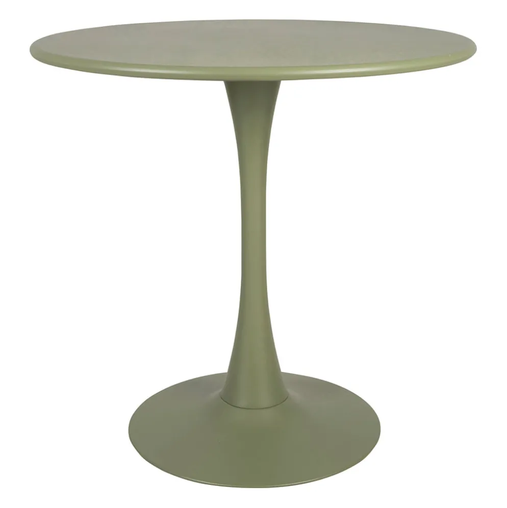 Table de jardin ronde en fer kaki d80cm - Lumi