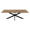 Table de repas en acacia et pieds en fer noir 220x100cm - Brooklyn
