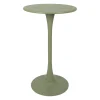 Table haute d'extérieur ronde en fer kaki d60xh100cm - Lumi