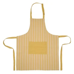 Tablier en coton rayé jaune - Campagne