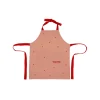 Tablier pour enfant en coton rose et rouge - Douce amour