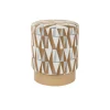 Tabouret en tissu beige - Ziggy