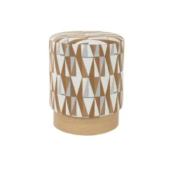 Tabouret en tissu beige - Ziggy