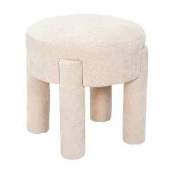 Tabouret en tissu beige - Emilia