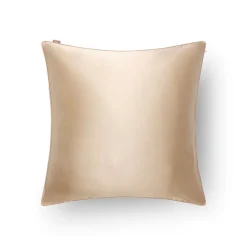 Taie d'oreiller en soie champagne 65x65cm
