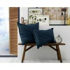 Taie d'oreiller en flanelle de coton bleu nuit 63x63cm - Candice
