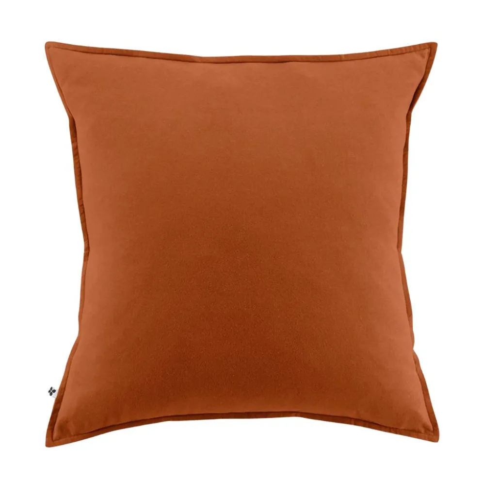 Taie d'oreiller en flanelle tomette 63x63cm - Candice
