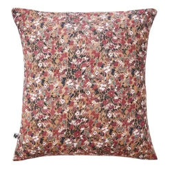 Taie d'oreiller en gaze de coton imprimée camel 60x60cm - Capucine