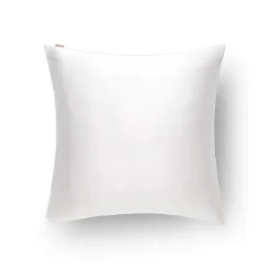 Taie d'oreiller en soie blanc 65x65cm