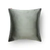 Taie d'oreiller en soie vert sauge 65x65cm