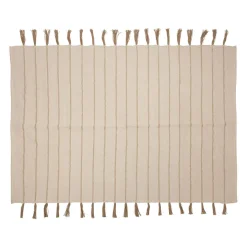 Tapis à franges en coton et jute écru 200x140cm - Kolore