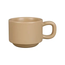 Tasse à café en grès beige mat moucheté 7cl - Klosen