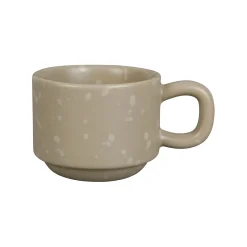 Tasse à café en grès grège mat moucheté 7cl - Klosen