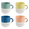 Tasse à café x4 en grès multicolore 10cl - Réveil gourmand