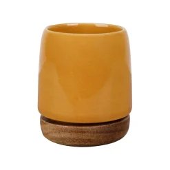 Tasse en grès moutarde craquelé 10cl - Nordika