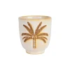 Tasse en grès palmier terracotta et écru 15cl - Nomadea