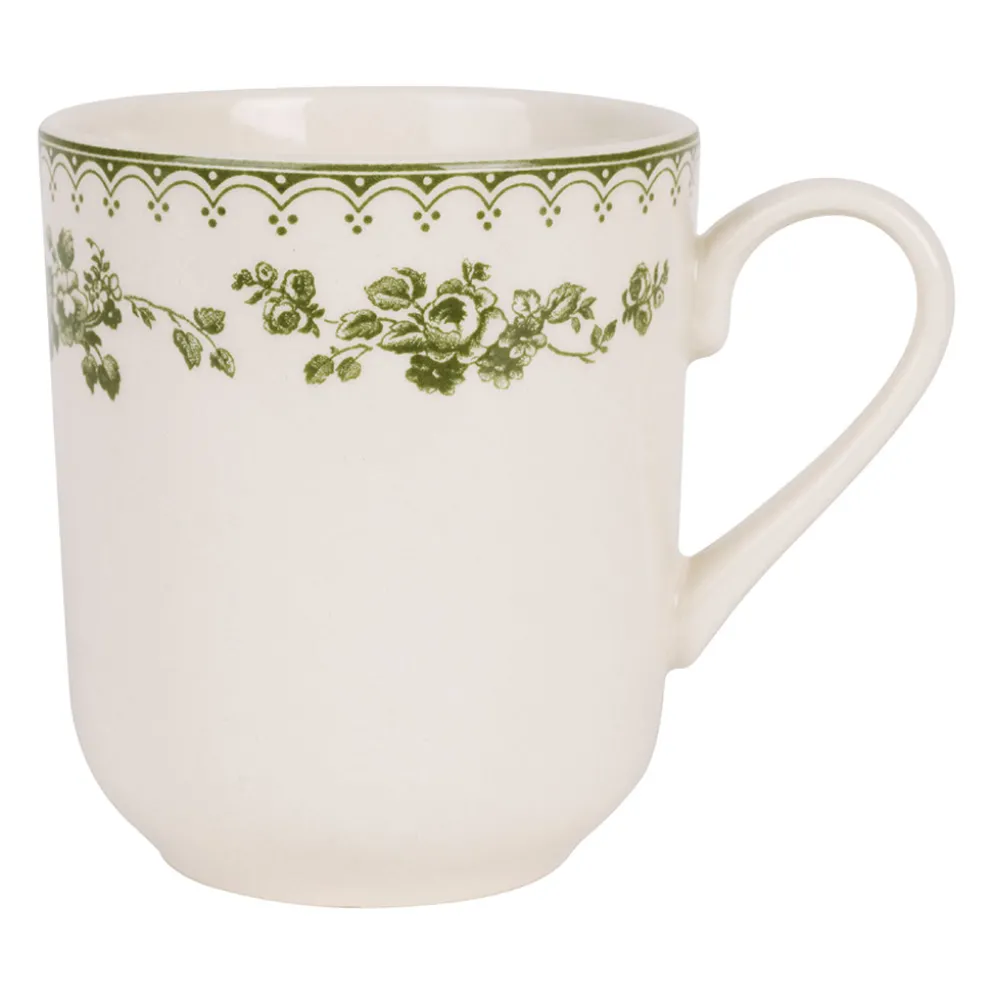 Tasse haute en faïence vert 34cl - Faustine