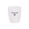 Tasse Pause café en céramique blanc 18cl