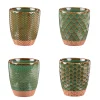 Tasses à café x4 en grès vert 20cl - Jaspe
