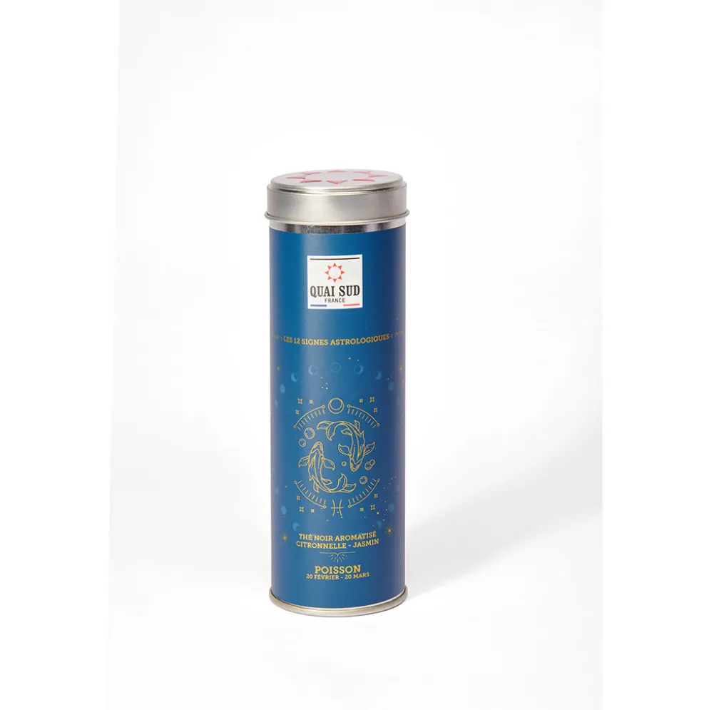 Thé du poisson (thé noir citronnelle-jasmin) boîte ronde 50 g