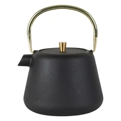 Théière en fonte noir et doré avec filtre 1L - Arty