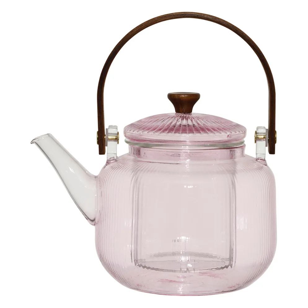 Théière en verre rose 85cl - Dilacia