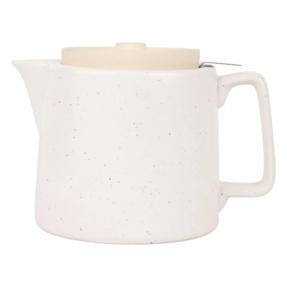 Théière mate avec filtre verde blanc 1l en grès