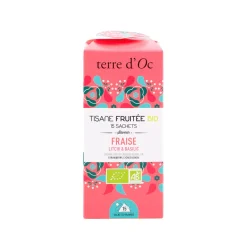Tisane 15 sachets fruitée bio saveur fraise litchi et basilic