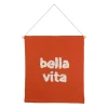 Toile "bella vita" en coton et bois corail 60x70cm - Palma