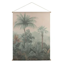 Toile en coton palmier vert 120x150cm