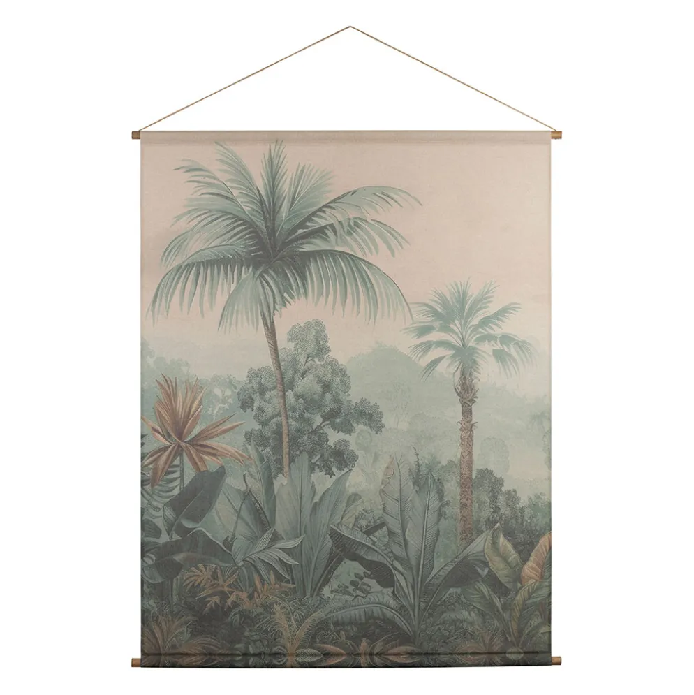 Toile en coton palmier vert 120x150cm