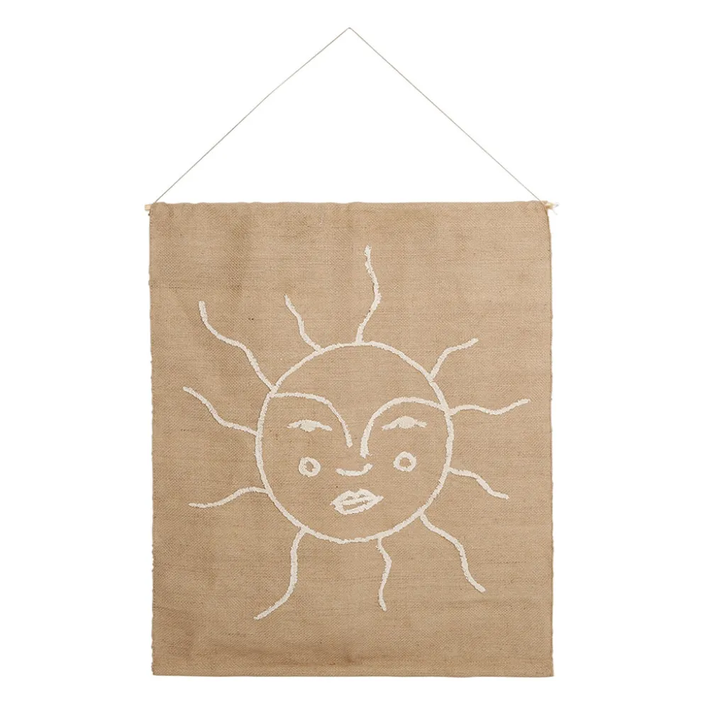 Toile "soleil" en jute naturel 125x150cm - Aurore
