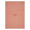 Torchon en coton rose et rouge 50x70cm - Douce amour