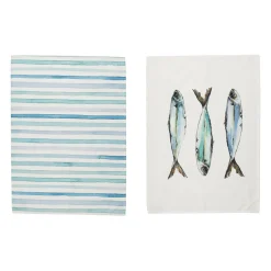 Torchon x2 riviere turquoise