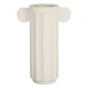 Vase colonne en grès blanc h35cm - Greeka