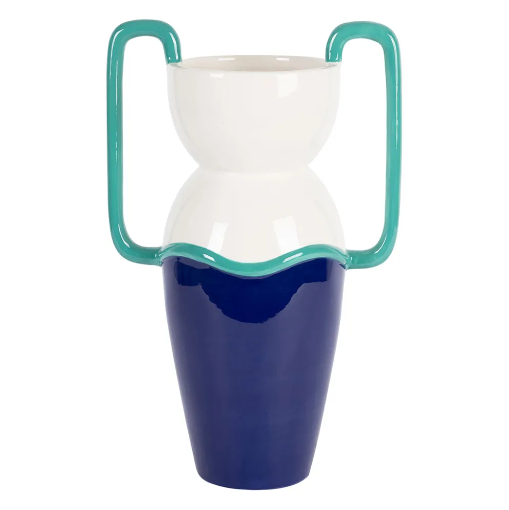 Vase en dolomite indigo h33cm - Greeka