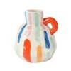 Vase en dolomite multicolore h13cm