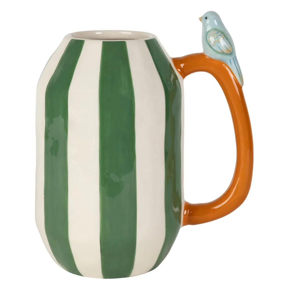 Vase en dolomite vert et orange h24cm - Somptua
