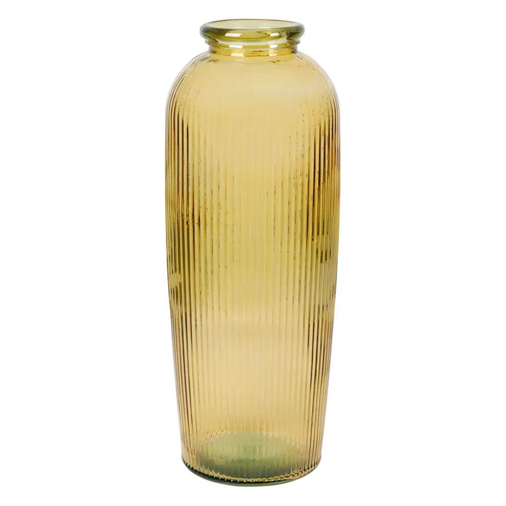 Vase en verre recyclé jaune pâle h72cm - Aheli