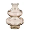 Vase en verre recyclé rose clair h16cm - Sira