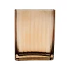 Vase en verre strié ambre h20cm - Aurore