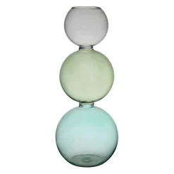 Vase en verre turquoise et vert h30cm - Cyrius