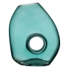 Vase en verre turquoise h22cm - Cyrius